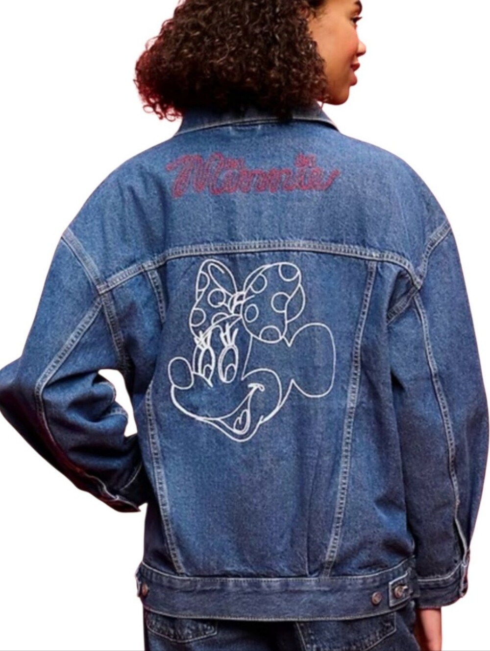 Old Navy Disney Oversized Minnie Mouse Jean Trucker Jacket L